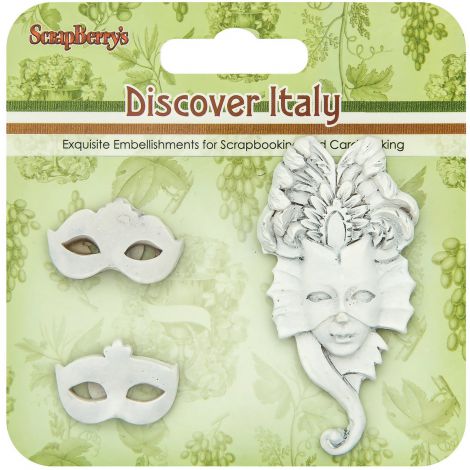 Ozdoby polimerowe Scrap Berry's Discover Italy, 3szt